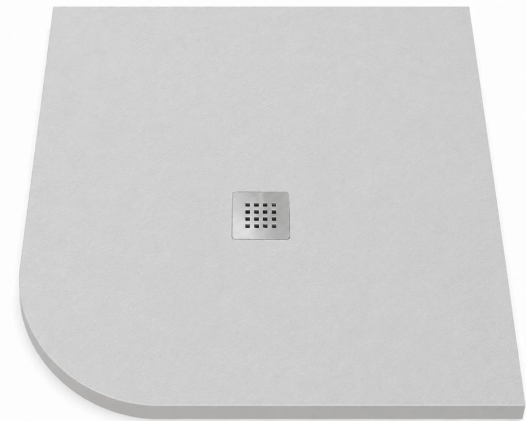 Piatto doccia semicircolare ROUND 80x80 cm Nuvola griglia in acciaio