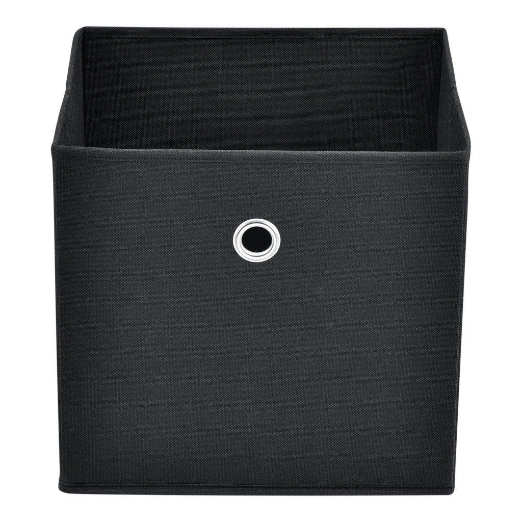 Set di 10 scatole portaoggetti in tessuto non tessuto 28 x 30 x 30 cm nero 03_0006547