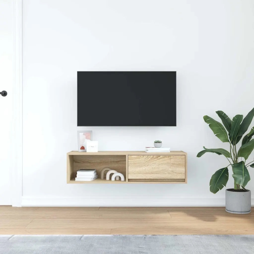 Mobile Porta TV Rovere Sonoma 100x31x25,5 cm Legno Multistrato 861476