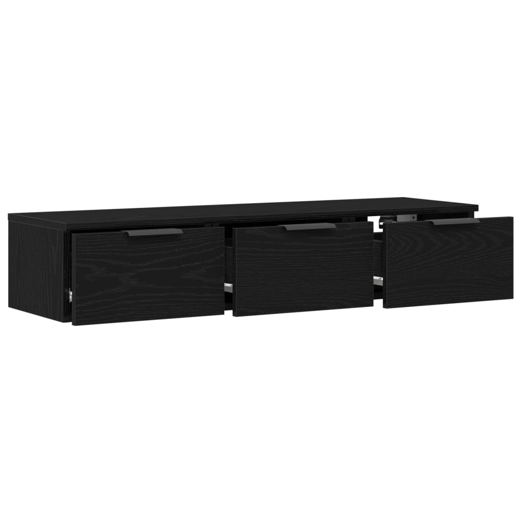 Armadio da parete in rovere nero 102x30x20 cm realizzato in legno ingegnerizzato