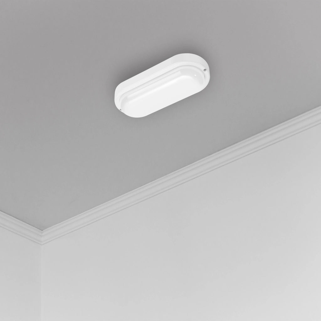Plafoniera ovale bianca LED 18W 4000K IP64 Davo Eko-Light