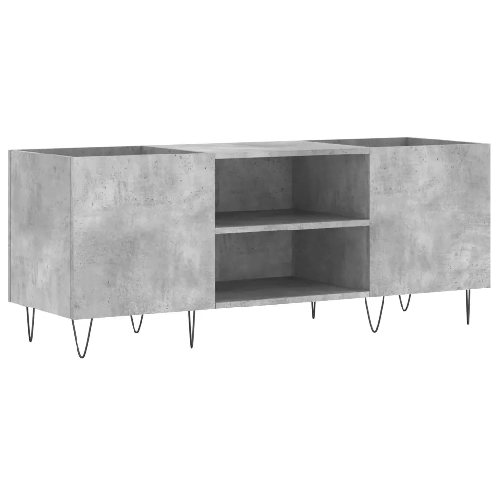 Mobile Porta Dischi Grigio Cemento 121x38x48 Legno Multistratocod mxl 80283