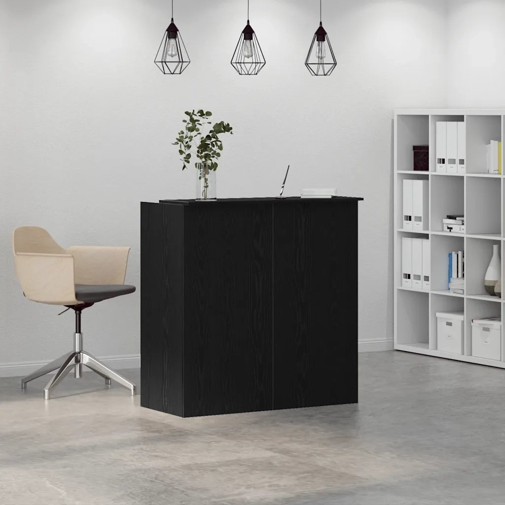 Scrivania per Reception Rovere Nero 100x50x103,5 cm in Legno di Argilla 3324161