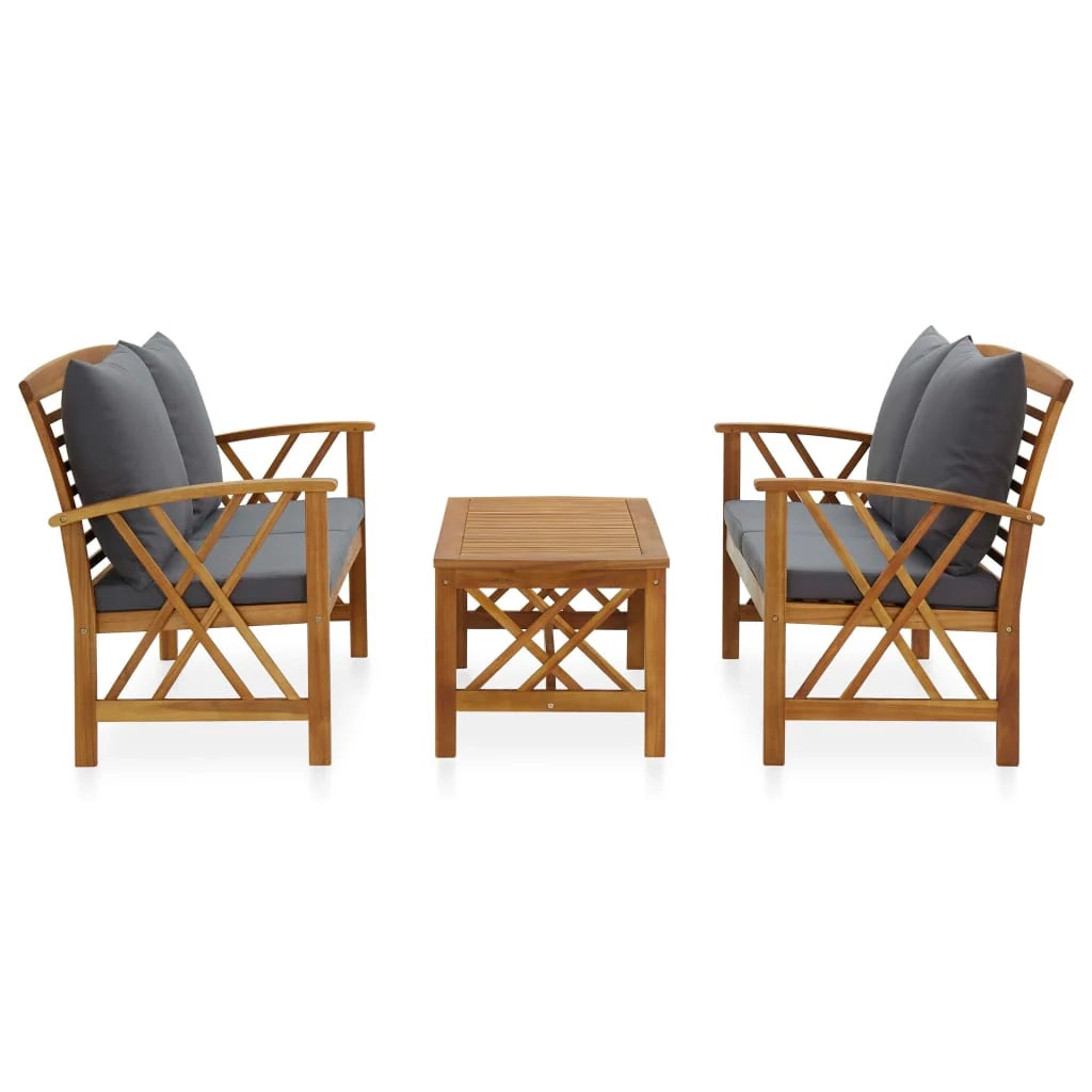 Set di mobili da giardino mobili da esterno set da 3 pezzi con cuscini legno massello di acacia 02_0015927
