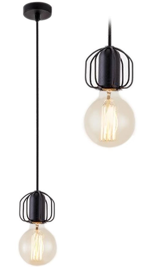 Lampada Da Soffitto Singola Loft Black APP591-1CP