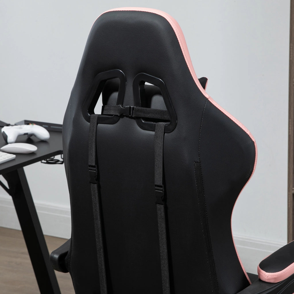Poltrona da gaming ergonomica ¨C zephmum ¨C rosa 65x65x121-129 cm