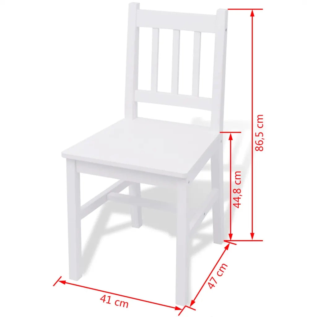 Set Tre Pezzi da Pranzo in Legno di Pino Bianco CFW1467281
