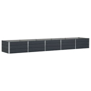 Fioriera dal design industriale moderno 400 x 80 x 45 cm crea un'atmosfera accogliente in acciaio antracite 02_0059231