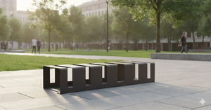 Rastrelliera Portabici 5 Posti 106x38x24 cm in Metallo Verniciato Nero Antracite