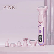 Dispositivo multifunzionale con display digitale rosso, tipo C, per depilazione per donne, rasoio elettrico per ascelle, trimmer per sopracciglia intime