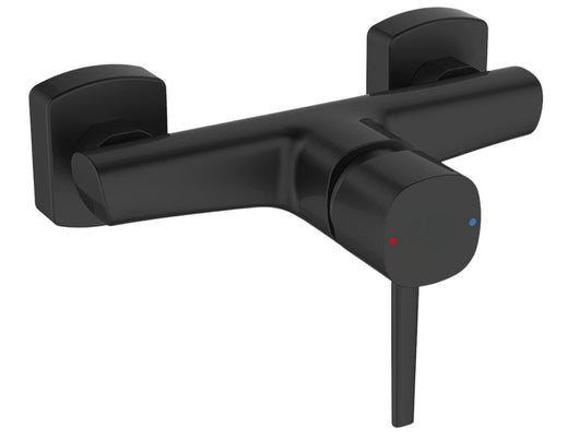 Miscelatore doccia a parete esterno nero opaco – elegante, funzionale e compatibile con tutti i set doccia