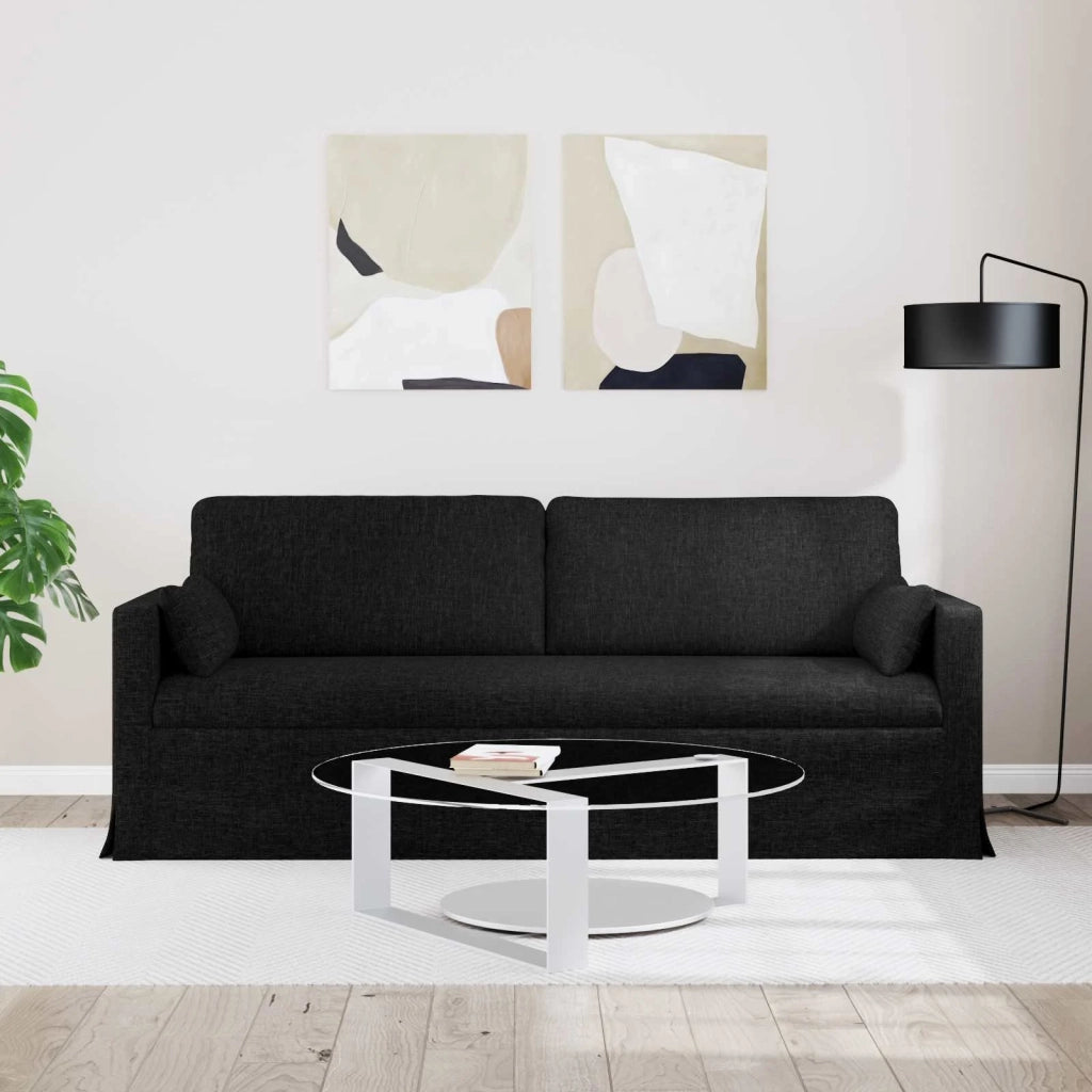 Divano Nero 198 x 78 x 80 cm Tessuto