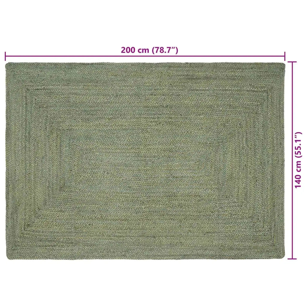 Tappeti per area Rettangolare Verde Oliva 140 x 200 cm Juta 42010458