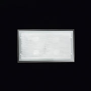 Plafoniera Rettangolare Contemporanea Frame Vetro Bianco Satinato 4 Luci E27
