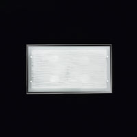 Plafoniera Rettangolare Contemporanea Frame Vetro Bianco Satinato 4 Luci E27