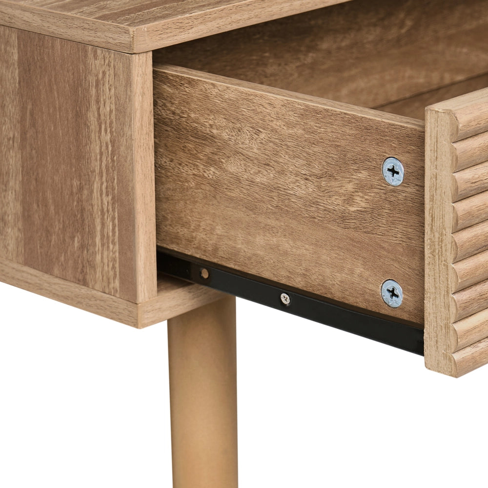 Consolle Tavolo Marrone chiaro Laminato MDF 2 Cassetti Design moderno Soggiorno Ingresso