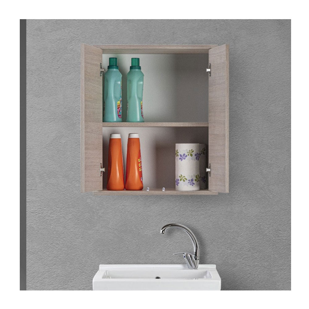 Pensile Bagno 2 Ante Mobile Rovere Chiaro Feridras