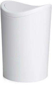 Emicemere da bagno con coperchio oscillante - Capacità 6 litri - Bianco - Dimensioni: 19 x 19 x 28 cm