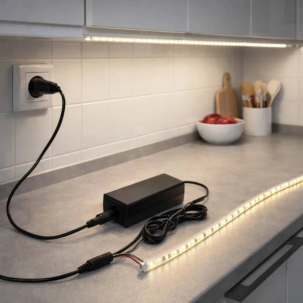 Optonica alimentatore led 24v per interni nero 3 anni di garanzia inclusa *** potenza 72w, confezione 1