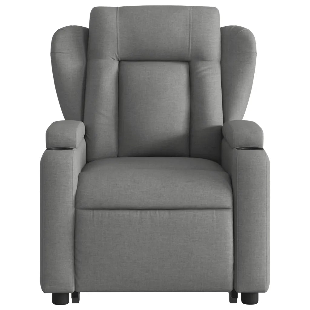 Poltrona Alzapersona Reclinabile Elettrica Grigio Scuro Tessuto 3204507