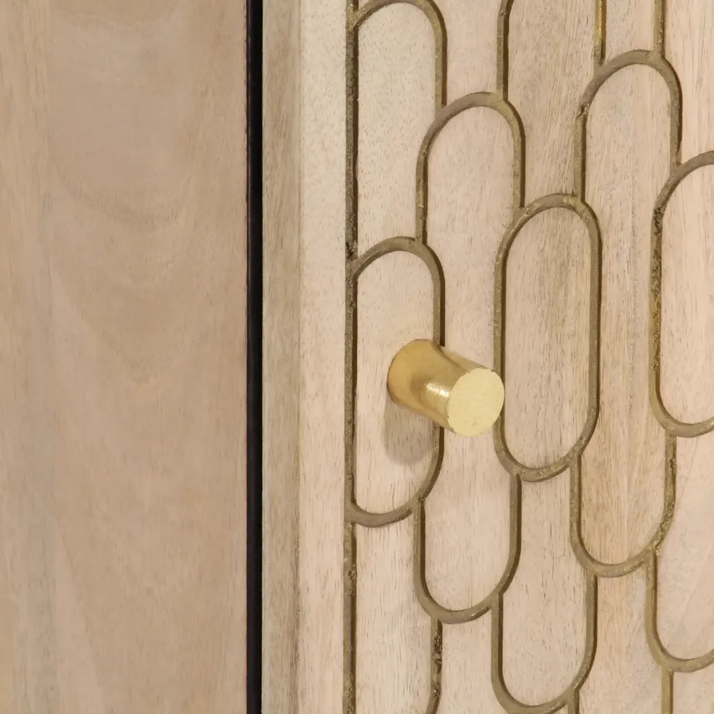 Mobile da Bagno a Parete 38x33x48 cm in Legno Massello di Mango 358268