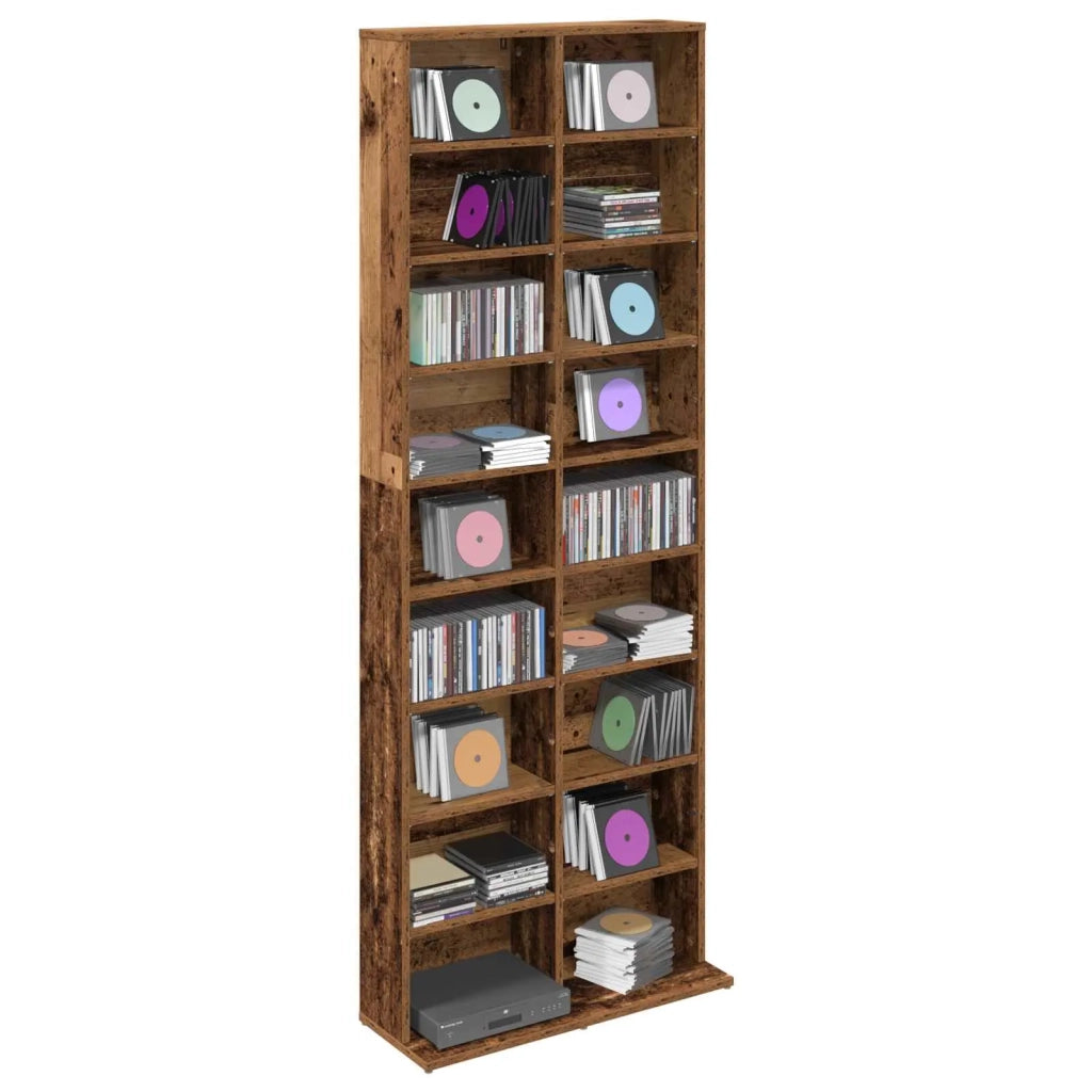 Mobile per CD Legno antico 65 x 23,5 x 175 cm 8012664