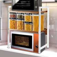 Supporto per Stampante Industrial Scaffale Portaoggetti Multiuso Legno e Bianco