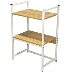 Supporto per Stampante Industrial Scaffale Portaoggetti Multiuso Legno e Bianco