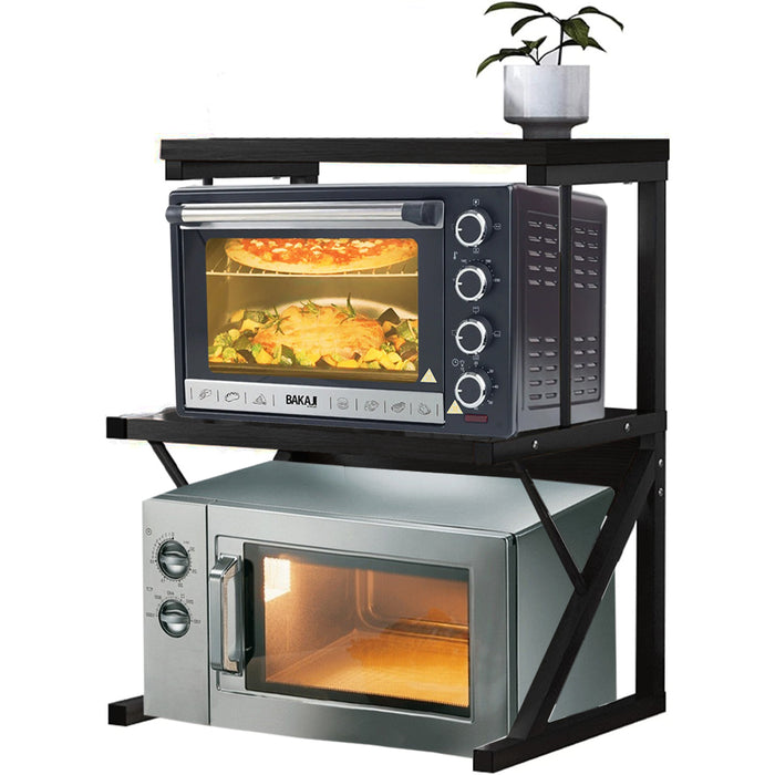 Supporto per Stampante Scaffale Portaoggetti Multiuso Nero Scaffalatura 3 Livelli