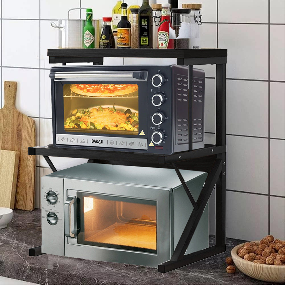 Supporto per Stampante Scaffale Portaoggetti Multiuso Nero Scaffalatura 3 Livelli