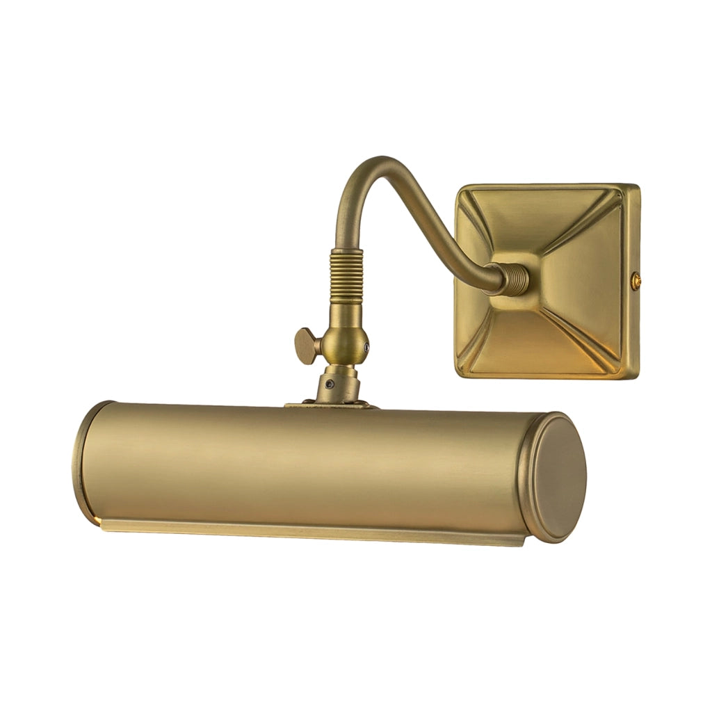 Applique Classica Picture Light Acciaio Ottone Spazzolato 1 Luce E14