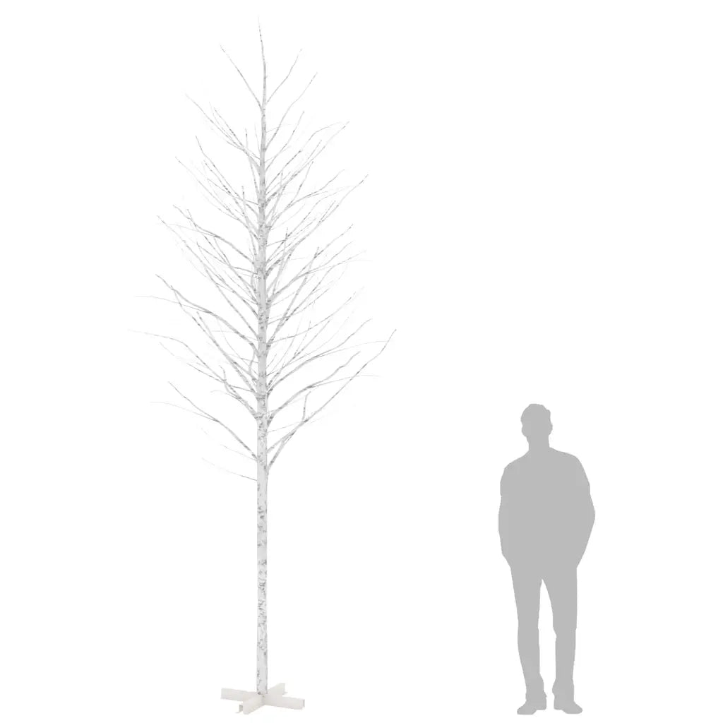 Betulla Bianca con LED Bianco Caldo 672 LED 400 cm 345147