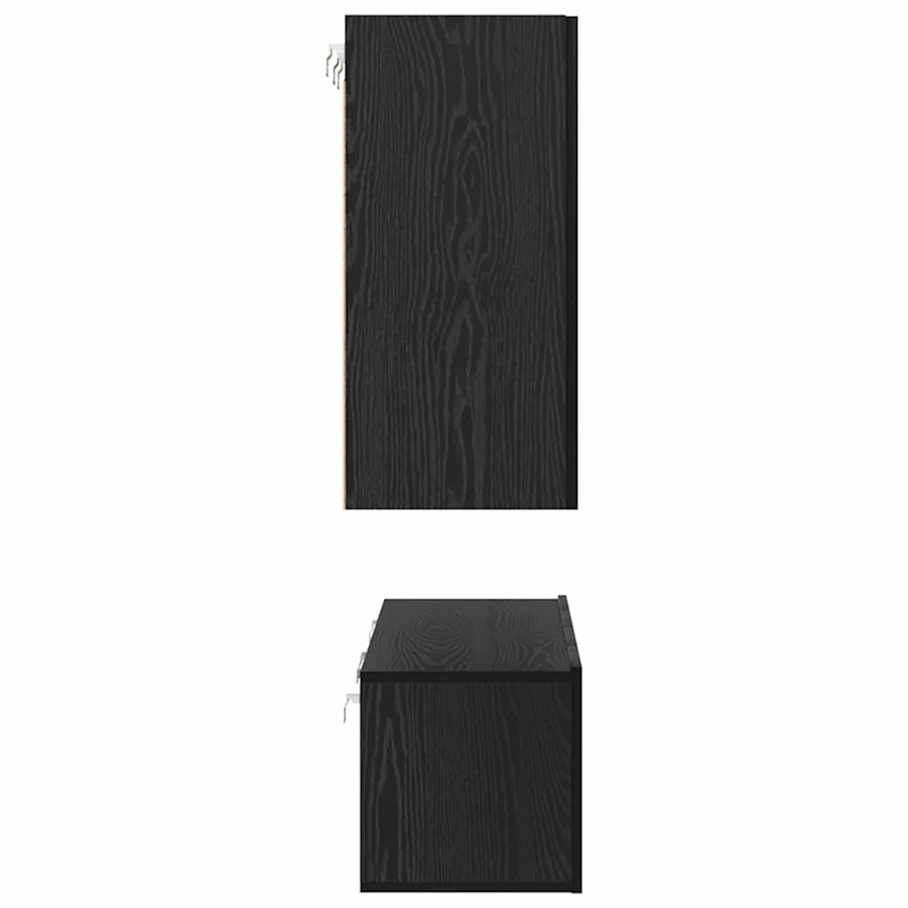 vidaXL Set mobile TV 6 pcs Rovere nero 60 x 30 x 30 cm