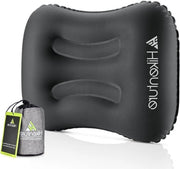 Cuscino gonfiabile per viaggi leggero e ergonomico per collo per campeggio e viaggi - blu verde arancione grigio