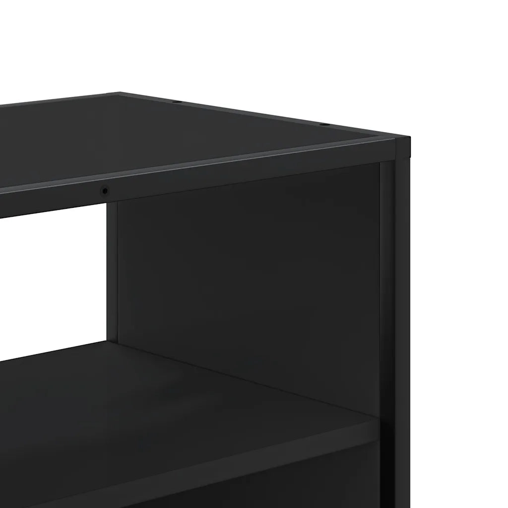 Mobile TV Nero 80x31x39,5 cm in Truciolato e Metallo 848924