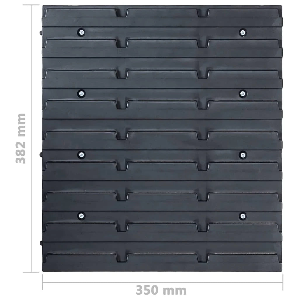 Kit contenitore portaoggetti e pannello da parete da 29 pezzi rosso e nero 02_0003847