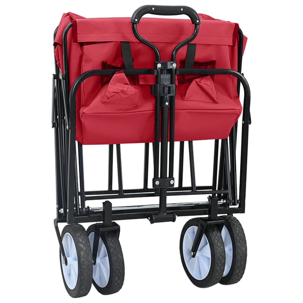 Carrello a Mano Pieghevole Rosso 94 x 53 x 99 cm Tessuto Oxford 42020661