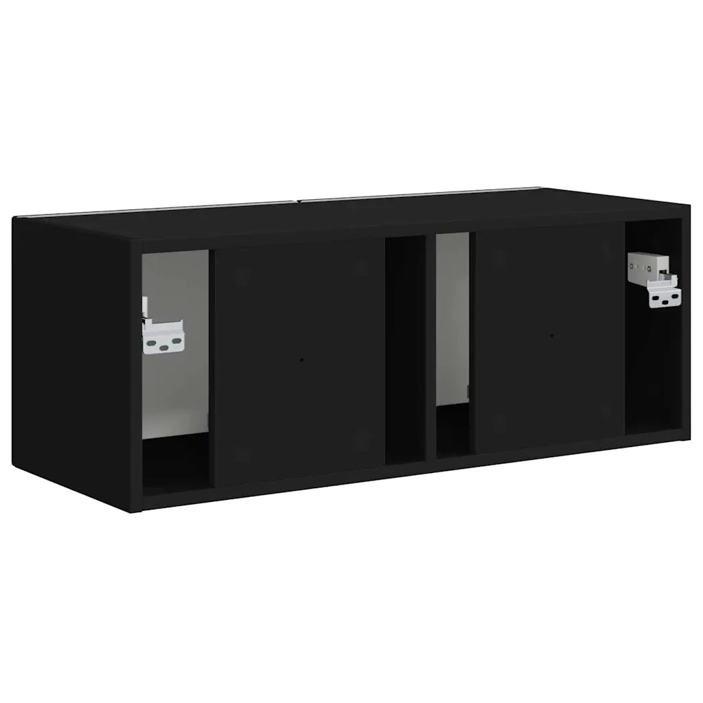 Mobile TV da parete Nero 78,5 x 31 x 29,5 cm Legno multistrato 892211