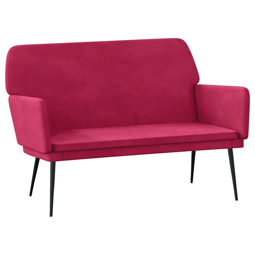 Panca Rosso Vino 108x79x79 cm in Velluto CFW9655814
