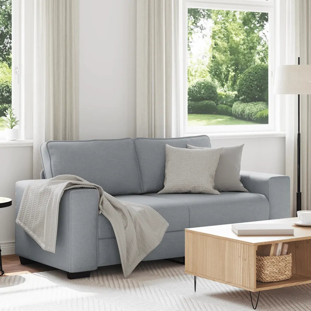 Divano a 2 Posti Grigio Chiaro 180x77x82 cm in Tessuto 4105166