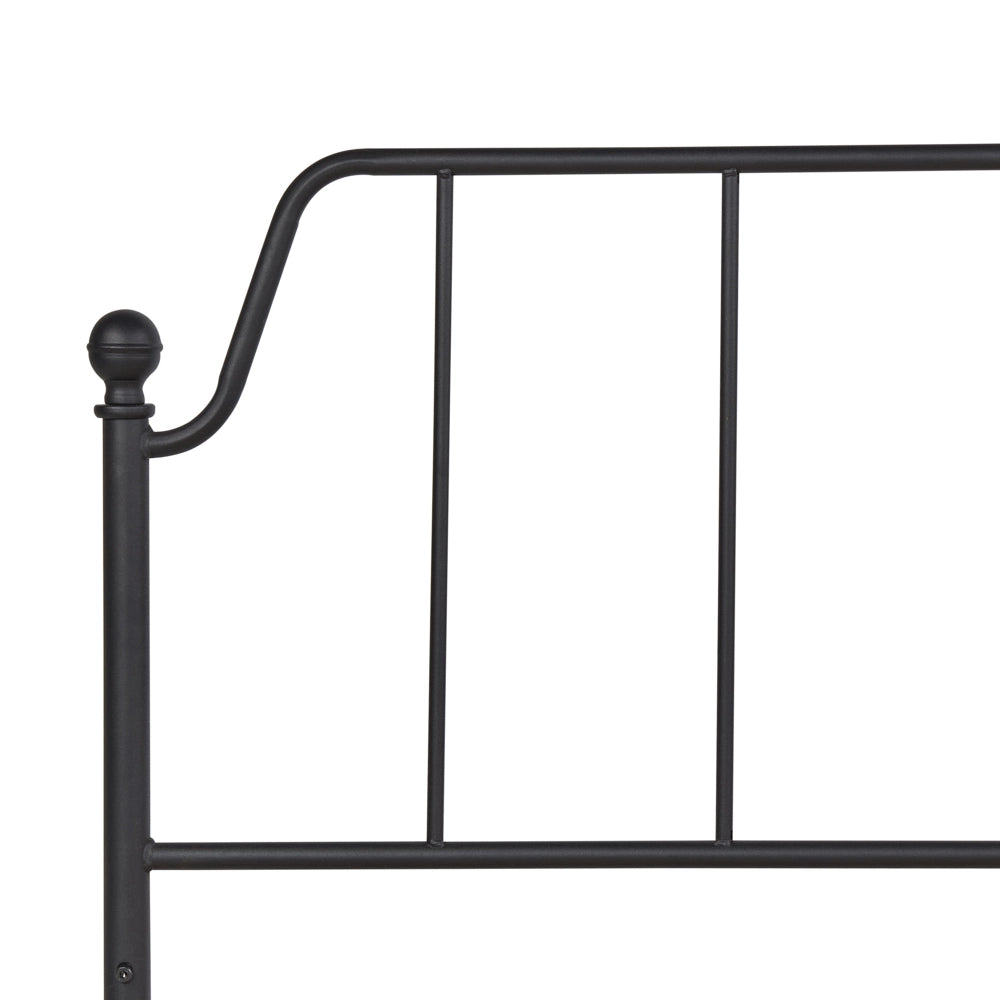 Letto matrimoniale con rete a doghe in legno di pioppo e struttura metallo nero 140 x 200 cm Camera da letto minimalista industriale