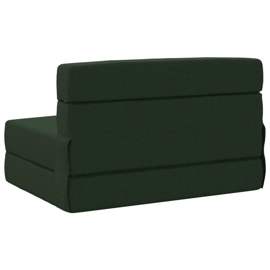 Divano Letto Pieghevole Verde Scuro 70 x 72 x 60 cm Tessuto