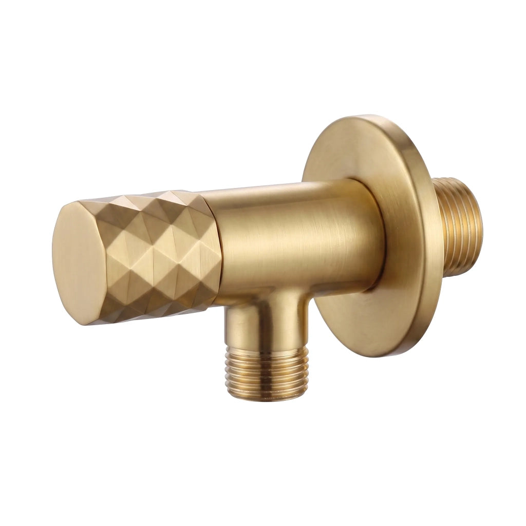 Valvola Ad Angolo Diamond 03 1/2" X 3/8" Brush Gold