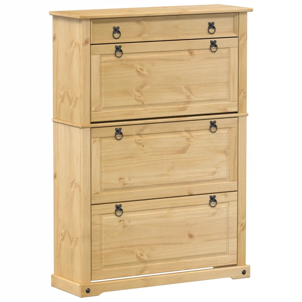 Scarpiera | Mobile per scarpe Corona 99x32x138 cm in Legno Massello di Pino