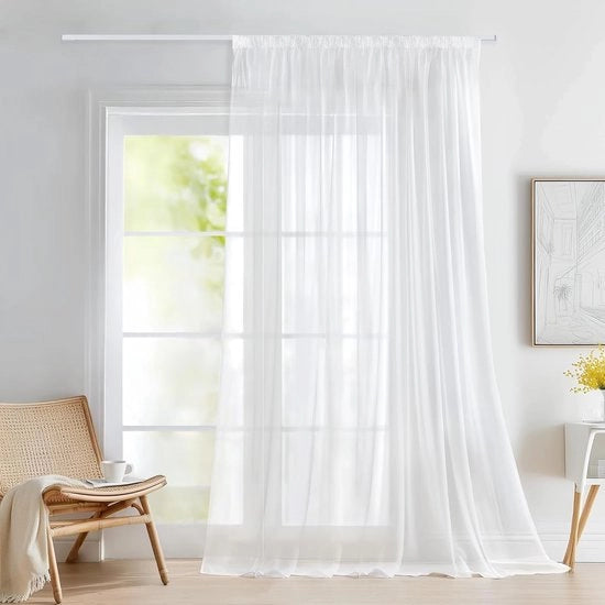 Gordini pronti da appendere con ganci - Tende pronte da appendere - Tende intermedie - Tende oscuranti - Camera da soggiorno - Camera da letto - Decorazione per finestre - Casa - Arredamento