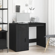 Scrivania  Nero Rovere 100x49x75 cm Legno ingegnerizzato