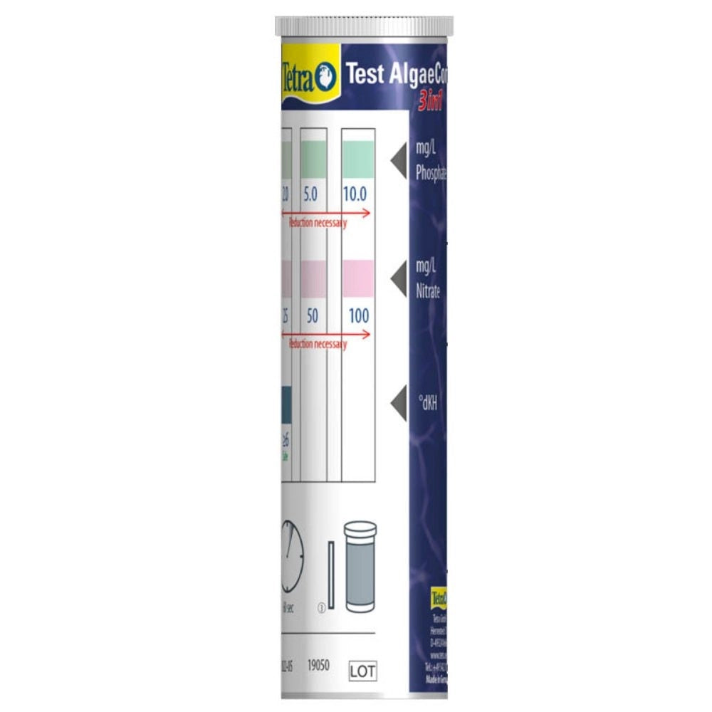 Tetra Test AlgaeControl 3in1 KH,PO4,NO3 - scatola da 25 strisce