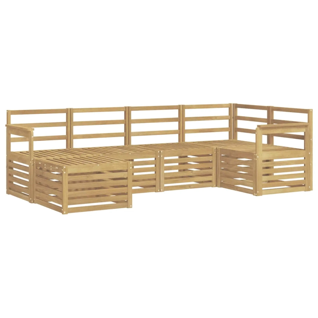 Set di divani da esterno 6 pcs Bianco Poliestere 3392099