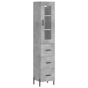 Buffet credenza cassettiera mobiletto mobile contenitore organizer per cucina soggiorno salotto alto 34,5 x 34 x 180 cm legno ingegnerizzato grigio 02_0034324