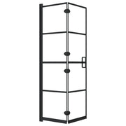 Pannello Doccia Pieghevole in ESG 80x140 cm Nero CFW2662759